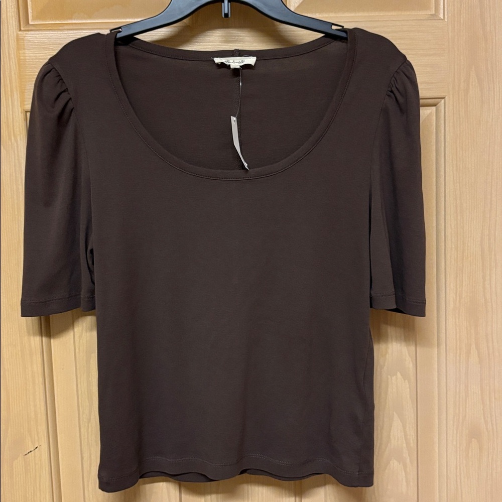 Madewell Chocolate Brown Knit Top